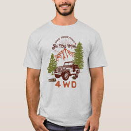 Camiseta Um Velho com uma Citação 4WD - Engraçado Pai Adven