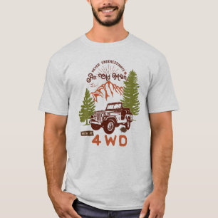 Camiseta Um Velho com uma Citação 4WD - Engraçado Pai Adven