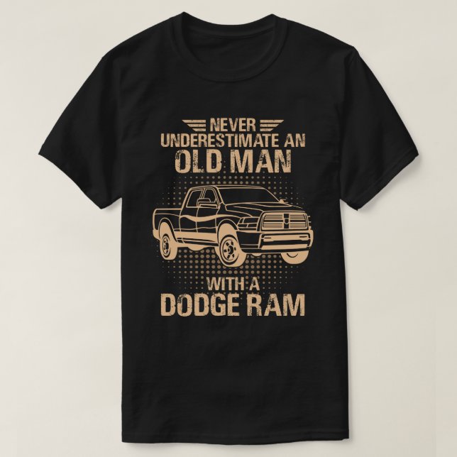 Camiseta Um Velho Dodge Ram (Frente do Design)