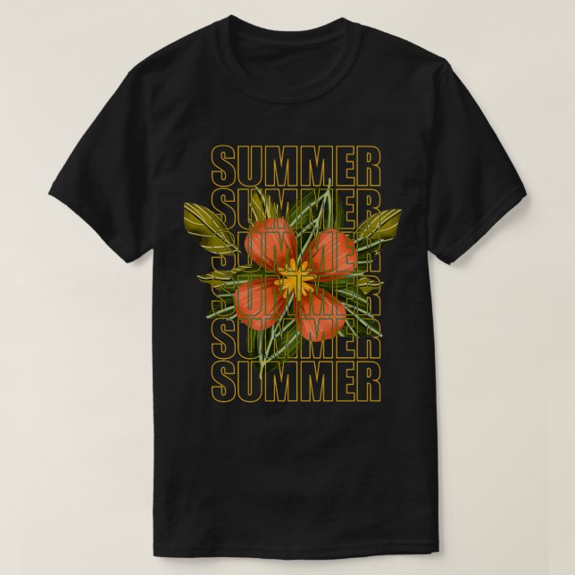 Camiseta Um Verão Engraçado para homens e mulheres com core (Frente do Design)
