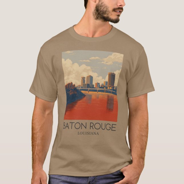 Camiseta Um Viagem de Arte de Baton Rouge 1 (Frente)