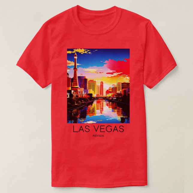 Camiseta Um Viagem de arte em Las Vegas Nevada EUA (Frente do Design)