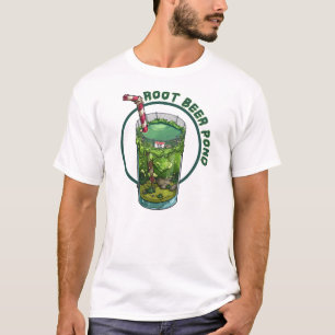 Camiseta Um Vidro de Lago de Cerveja de Raiz