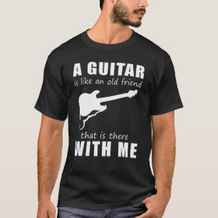 Camiseta Um violão é como um velho amigo que está com