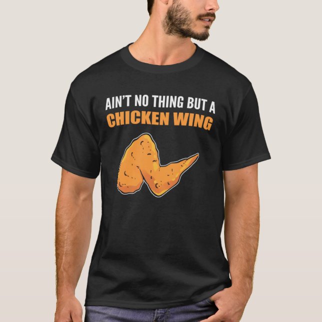 Camiseta Um Vlogueiro de Mukbang de Asa de Frango (Frente)