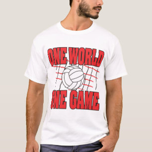 Camiseta Um voleibol do jogo do mundo um