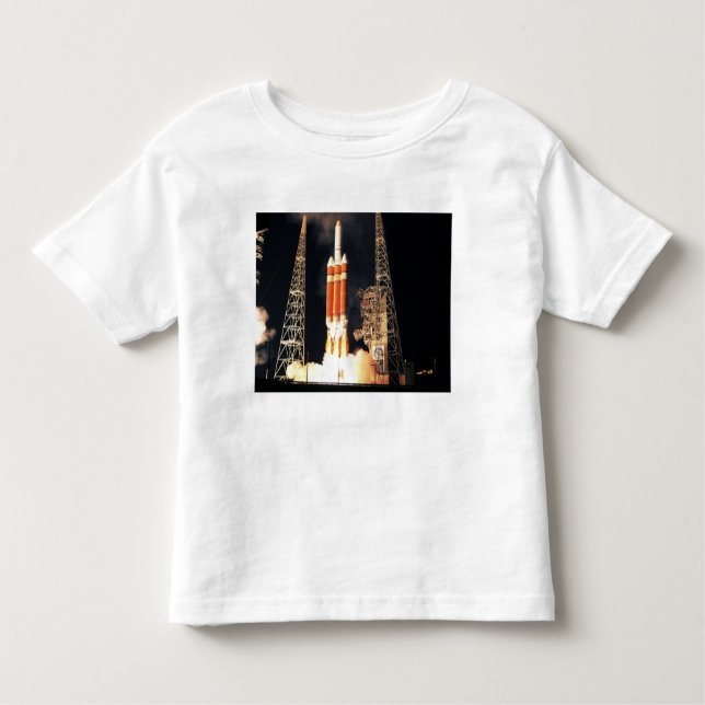 Camiseta Um voo de foguete Delta IV (Frente)