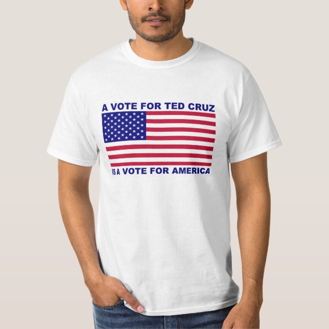 Camiseta Um Voto Para Ted Cruz É Um Voto Para A América (Frente)
