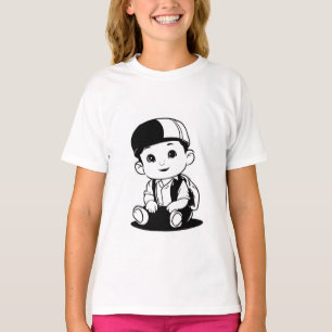 Camiseta Um 'Z' de desenho animado amarelo ousado e diverti