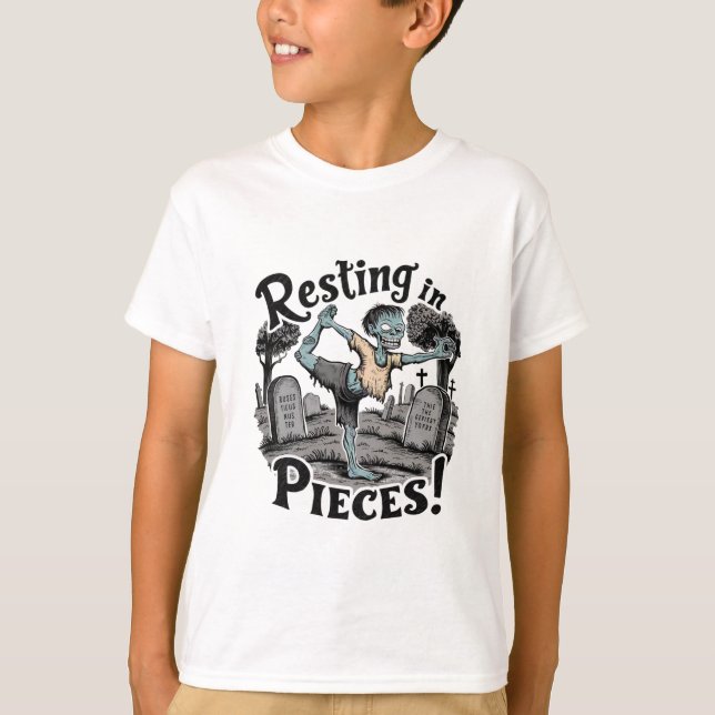 Camiseta Um zumbi num cemitério (Frente)
