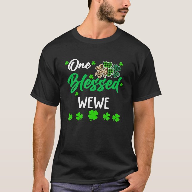 Camiseta Uma abençoada Rua de Véu. Dia de Patrick Irlandês (Frente)