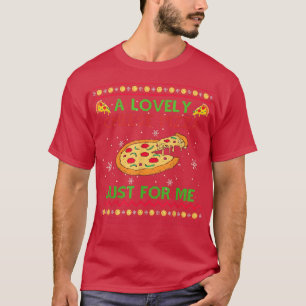 Camiseta Uma Adorável Pizza De Queijo Mostra Cópia Engraçad