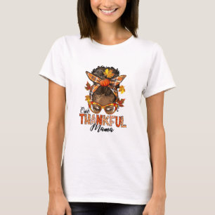 Camiseta Uma agradecida mamãe Engraçada Mensagem Bun Ação d