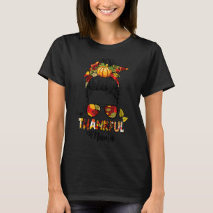 Camiseta Uma agradecida mamãe Mensagem Bun Fall Autumn Than