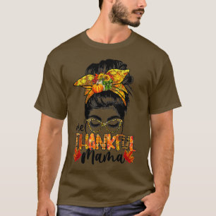 Camiseta Uma agradecida mamãe Mensagem Bun Fall Autumn Than