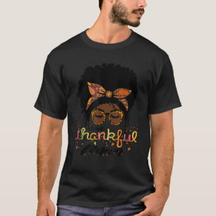 Camiseta Uma agradecida Nana Afro-Americana Cai Graças