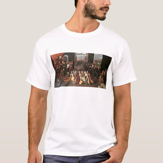 Camiseta Uma alegoria da tirania do duque de alba (Frente)