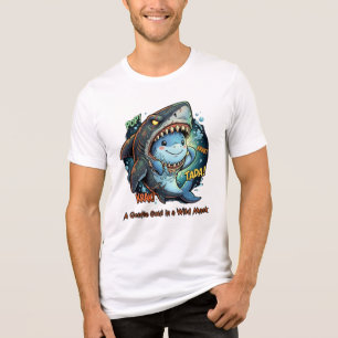 Camiseta Uma Alma Gentil em uma Máscara Selvagem Tubarão Fo