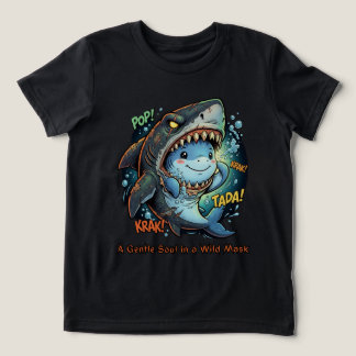 Camiseta Uma Alma Gentil em uma Máscara Selvagem Tubarão Fo