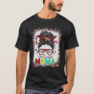 Camiseta Uma Amada Mama Mensy Bun Hair Sangrado Feliz Valen