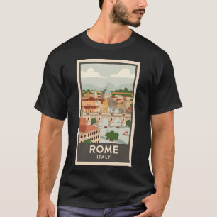 Camiseta Uma Arte Viagens vintage De Roma - Itália