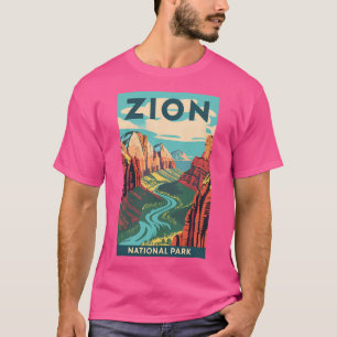 Camiseta Uma Arte Viagens vintage Do Parque Nacional Do Zio