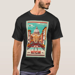 Camiseta Uma Arte Viagens vintage Do Vaticano - Cidade Vati