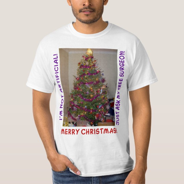 Camiseta Uma árvore de Natal real (Frente)