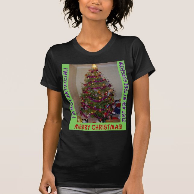 Camiseta Uma Árvore de Natal Real (Frente)