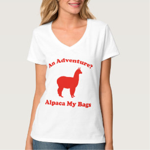 Camiseta Uma Aventura? Alpaca Minhas Bagagens