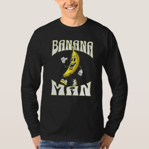 Camiseta Uma Banana com rosto braços pernas e sapatos Homem