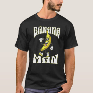 Camiseta Uma Banana com um rosto braços pernas e sapatos Ho