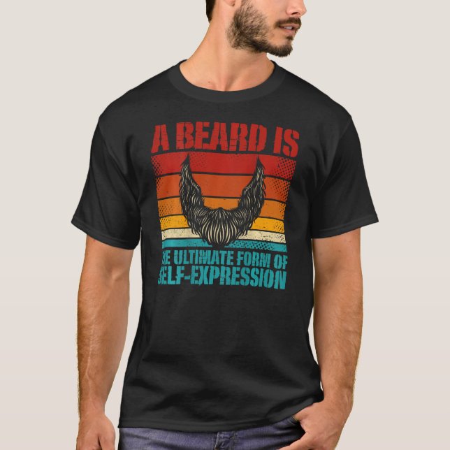 Camiseta Uma Barba É A Forma Mais Útil De Autoexpressão Ba (Frente)