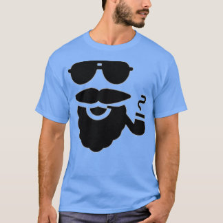 Camiseta Uma barba e um cachimbo preto