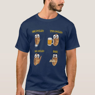 Camiseta Uma Batata,Duas Batatas,3 Batata, Núcleo,Batata E