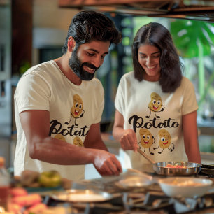 Camiseta Uma Batata Duas Batatas Kawaii Vegggs Unisex