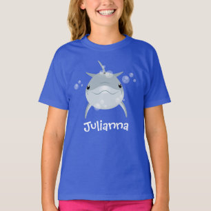 Camiseta Uma bela ilustração do desenho animado de golfinho