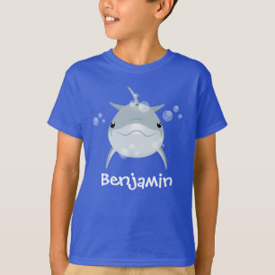 Camiseta Uma bela ilustração do desenho animado de golfinho