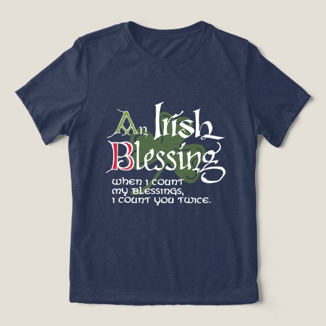 Camiseta Uma Bênção Irlandesa (Design frontal)