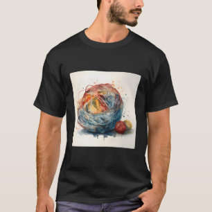 Camiseta Uma Bola De Fios Desfazendo Skein Libertando