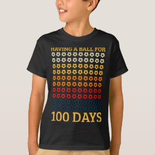Camiseta Uma Bola Por 100 Dias De Professora De Futebol Pro