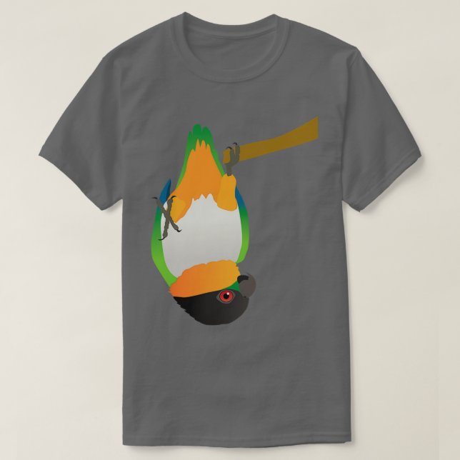 Camiseta Uma caiana com cabeça negra pendurada de cabeça pa (Frente do Design)