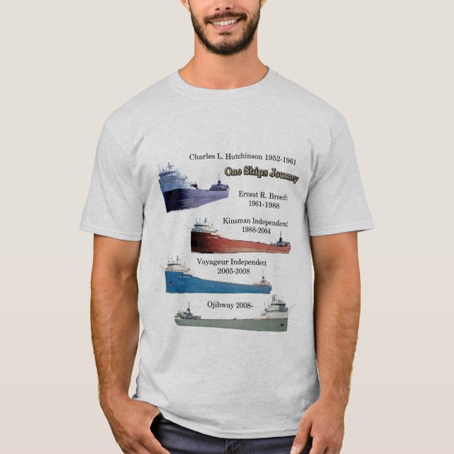 Camiseta Uma camisa-luz de navegação (Frente)