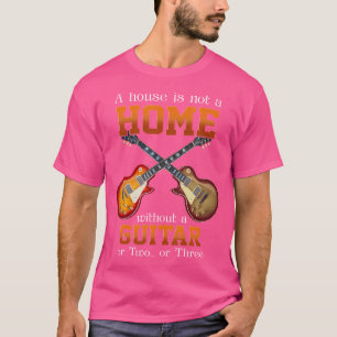 Camiseta Uma Casa Não É Uma Casa Sem Violão Ou Duas Ou T