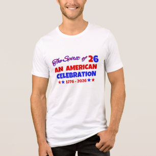 CAMISETA UMA CELEBRAÇÃO AMERICANA: O ESPÍRITO DE 26