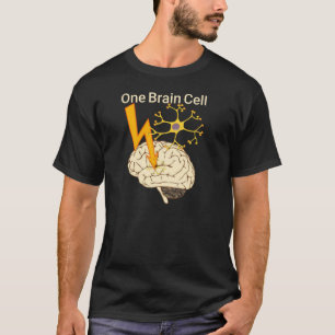 Camiseta uma célula cerebral - mente vermelha