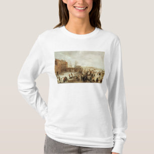 Camiseta Uma cena no gelo perto de uma cidade, c.1615