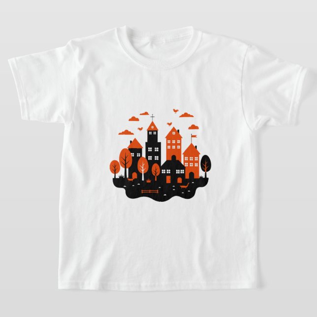 Camiseta Uma cena urbana elegante (Postura )