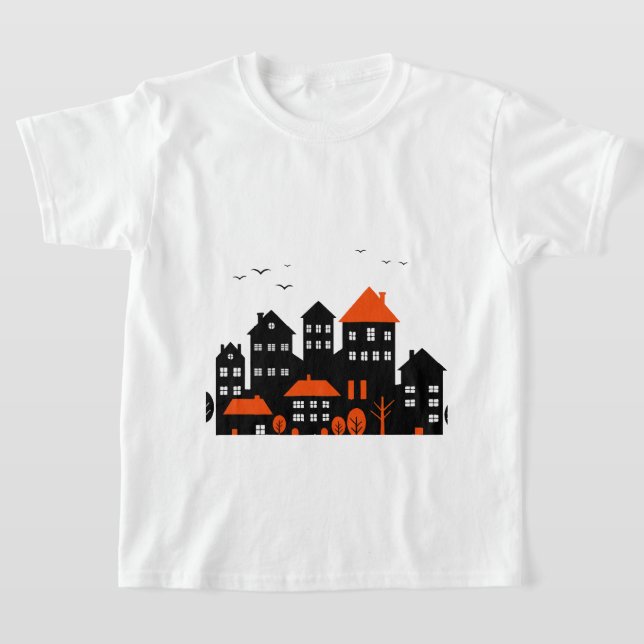 Camiseta Uma cena urbana elegante (Postura )