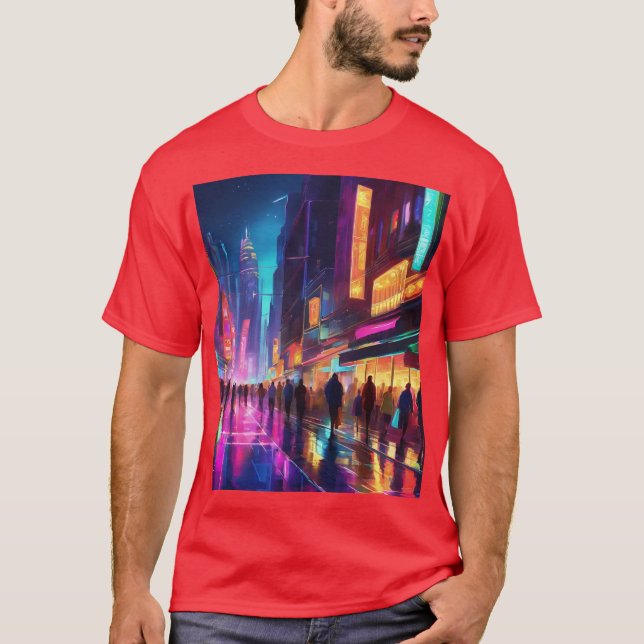 Camiseta Uma cidade noturna (Frente)